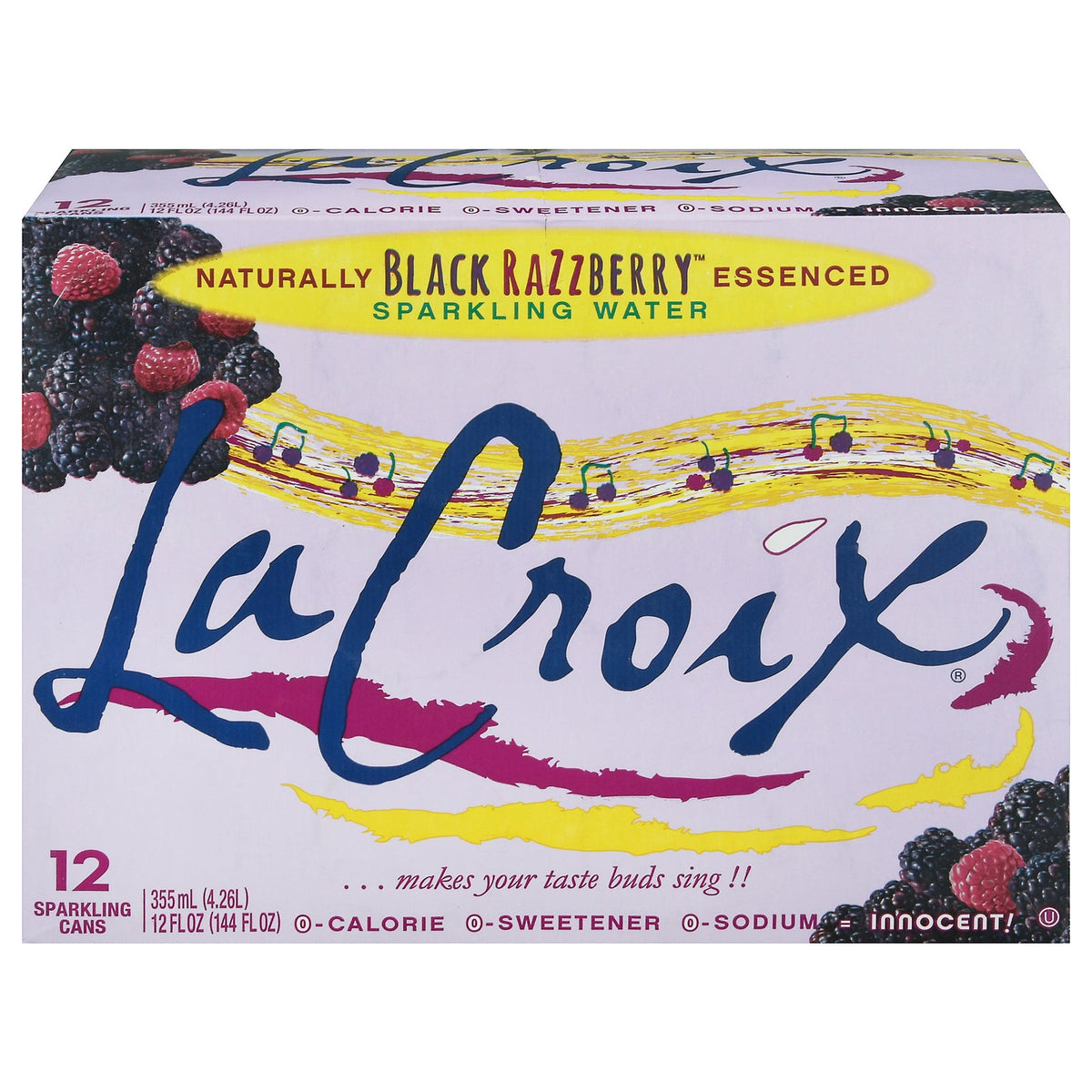 Lacroix Black Razzberry Sparkling Water - 2 Cases of 12 Cans