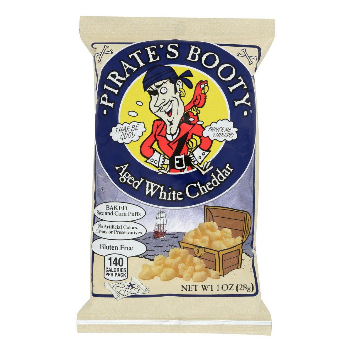 Pirate's Booty White Cheddar Puffs - 24 Pack, 1 Oz Each