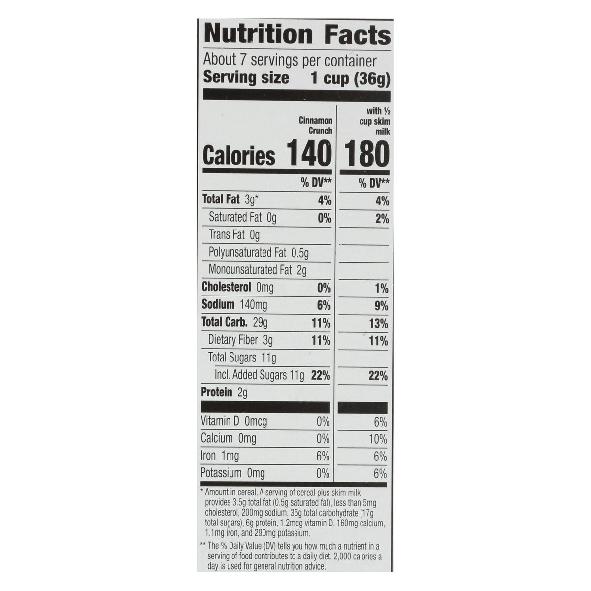 Cascadian Farm Organic Cinnamon Crunch Cereal, 10-Pack