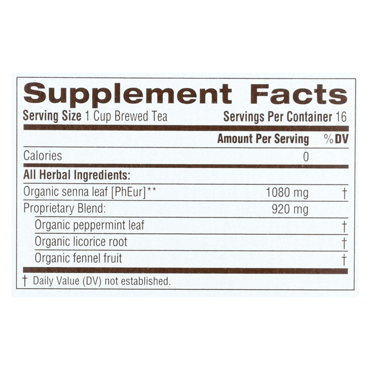 Organic Smooth Move Peppermint Tea, 16 Bags, 6-Pack