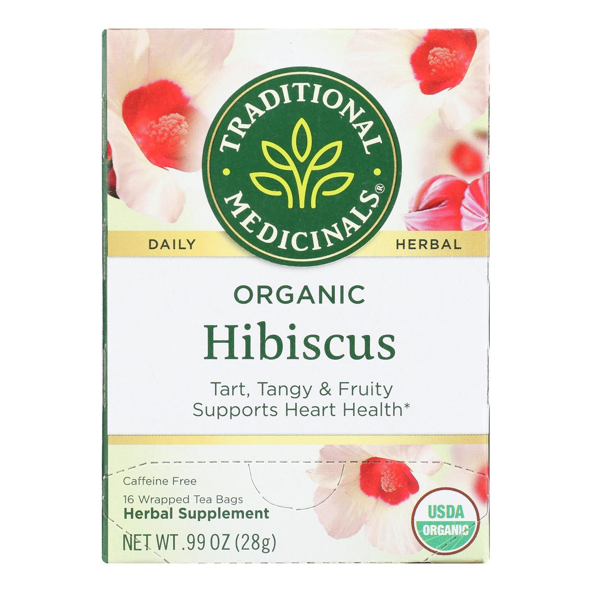 Hibiscus Herbal Tea, Organic, 6-Pack, 16 Bags