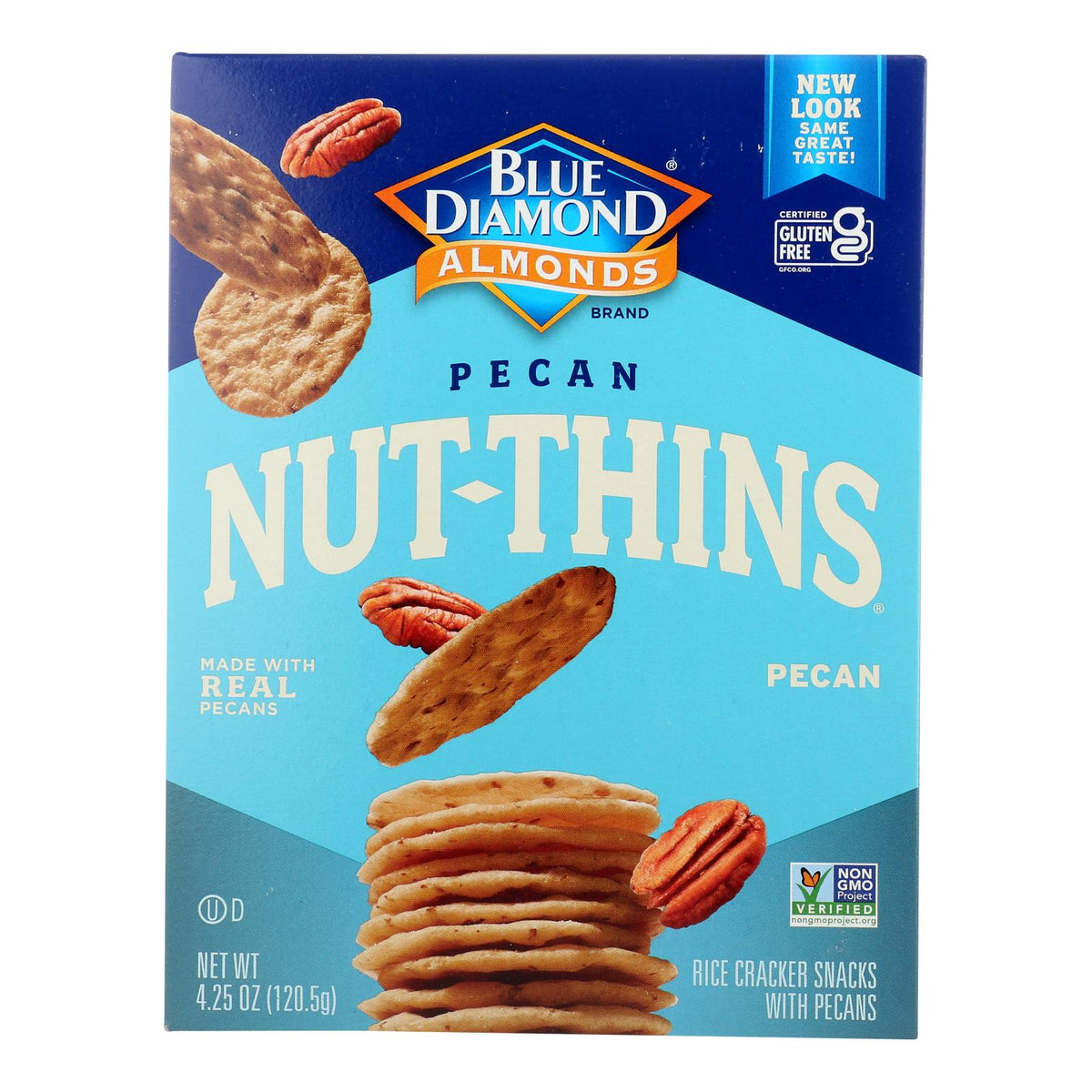 Blue Diamond - Nut Thins - Pecan - Case Of 12 - 4.25 Oz.