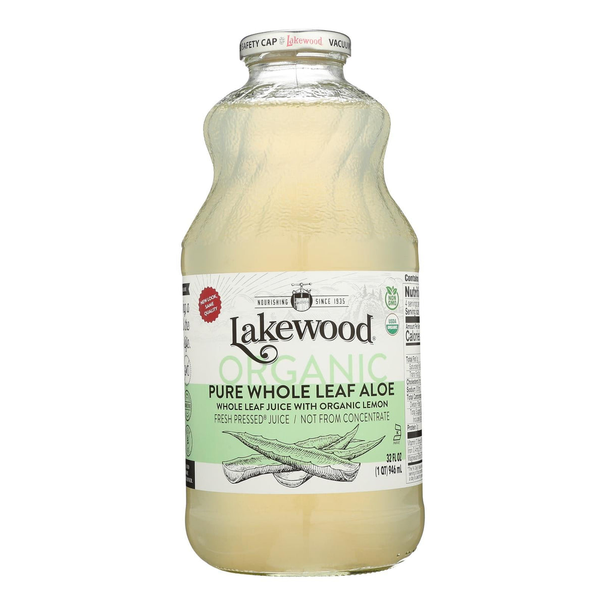 Lakewood Organic Aloe Juice with Lemon - 32 oz