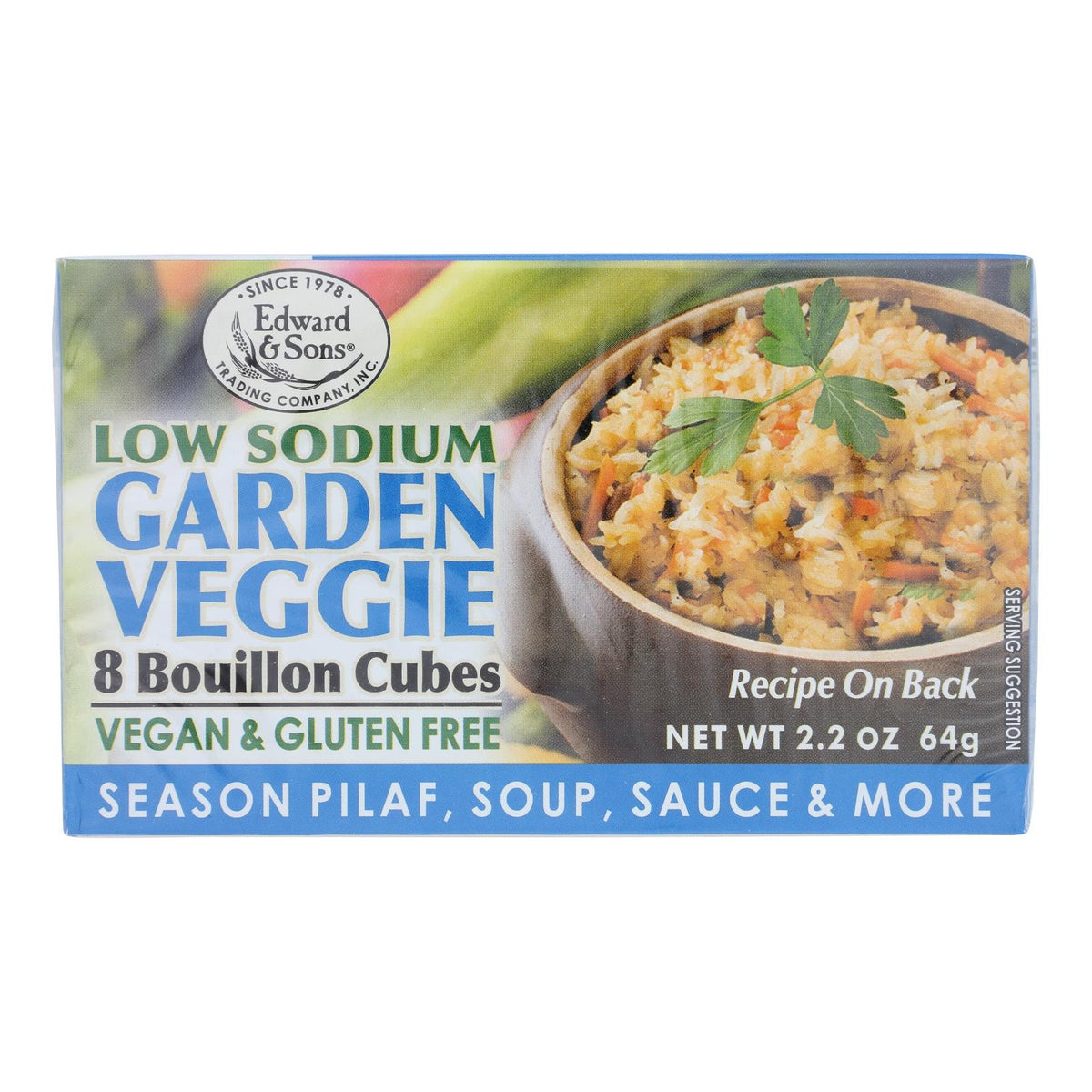 Edwards & Sons Veggie Bouillon Cubes, Low Sodium, 2.2 oz, 12-Pack