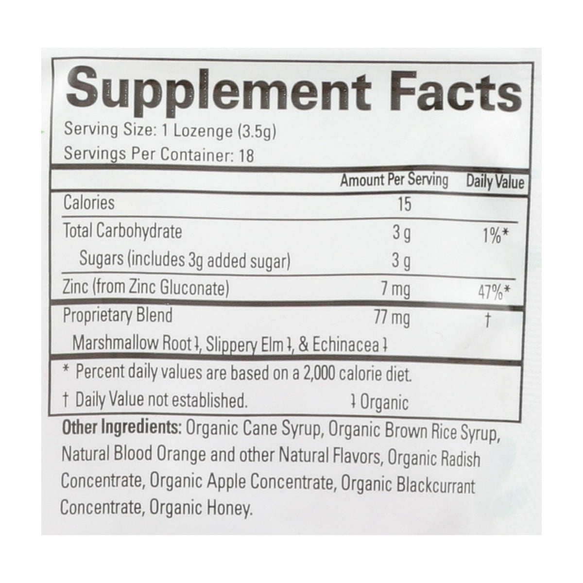 Thera Zinc Lozenges - Blood Orange - 18 Count