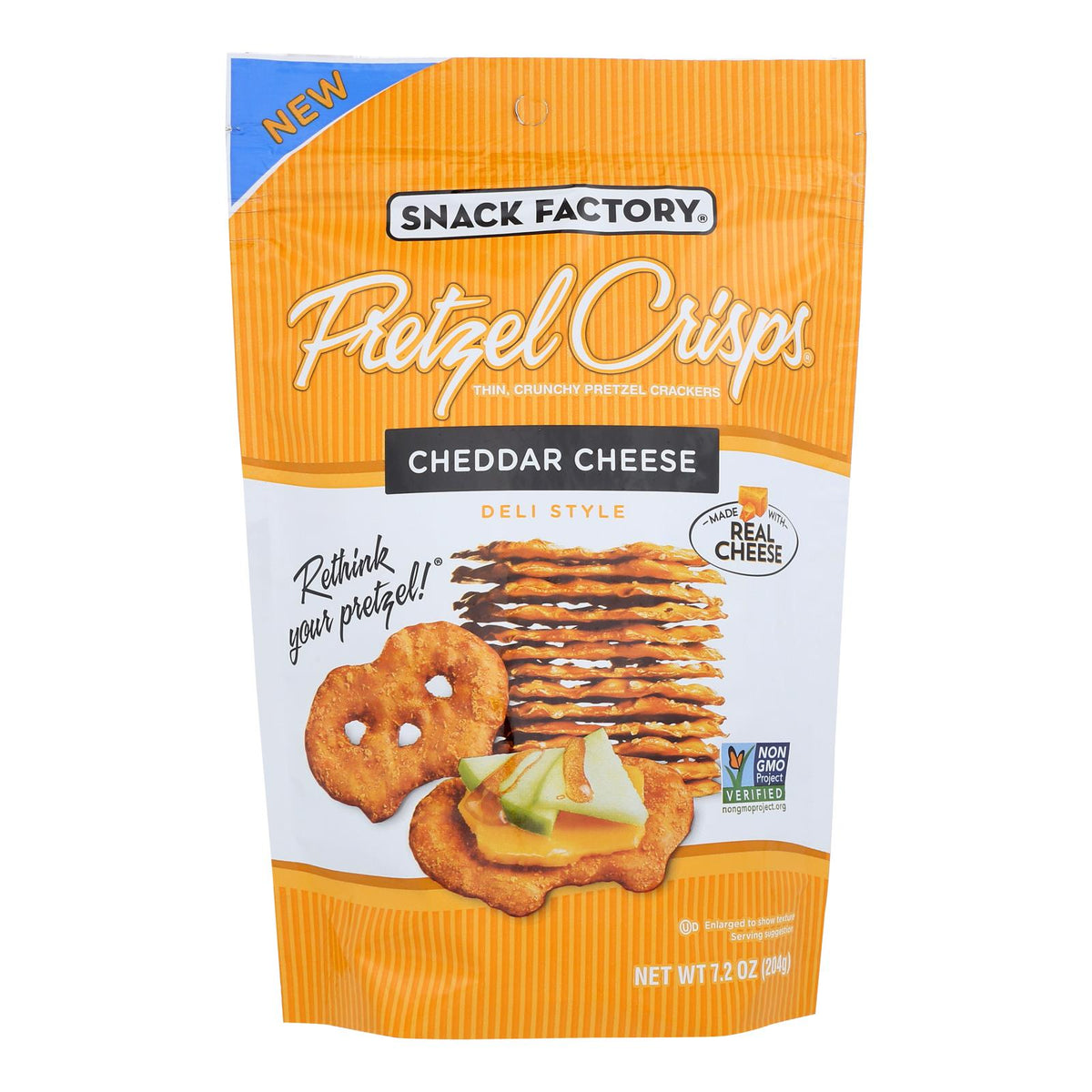 Cheddar Cheese Pretzel Crisps, 12 Pack (7.2 oz Each)