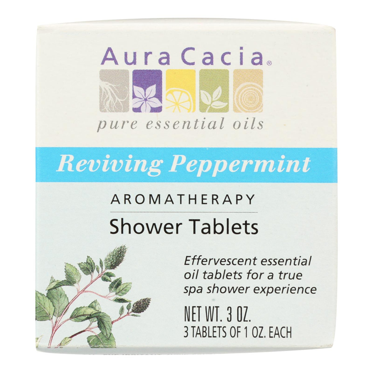 Aura Cacia Peppermint Shower Tablets - 3 Pack