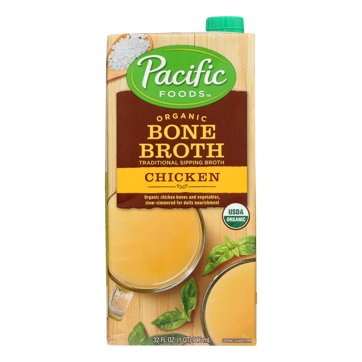 Pacific Natural Foods Chicken Bone Broth, 12-pack, 32 Oz