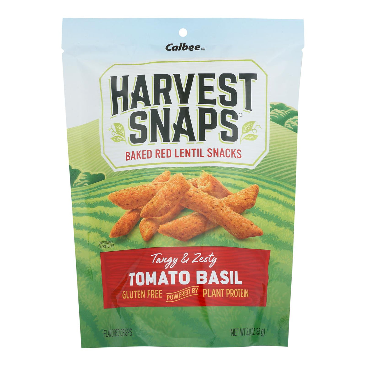 Calbee Snapea Crisp Tomato Basil Lentil Snaps 12-Pack