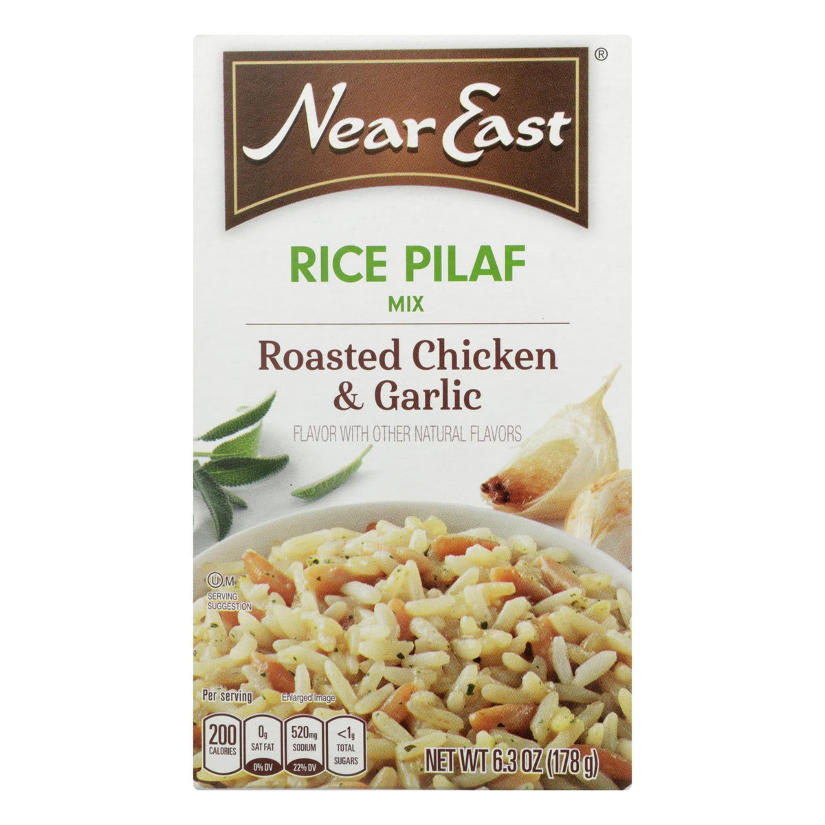 Near East Chicken & Garlic Rice Pilaf Mix, 12 Pack, 6.3 Oz