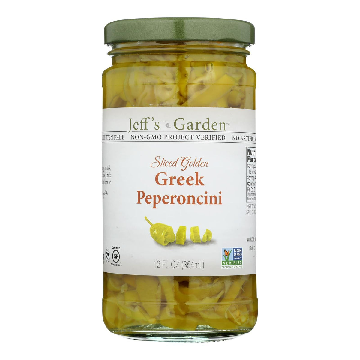 Jeff's Natural Greek Pepperoncini, 12oz (Case of 6)