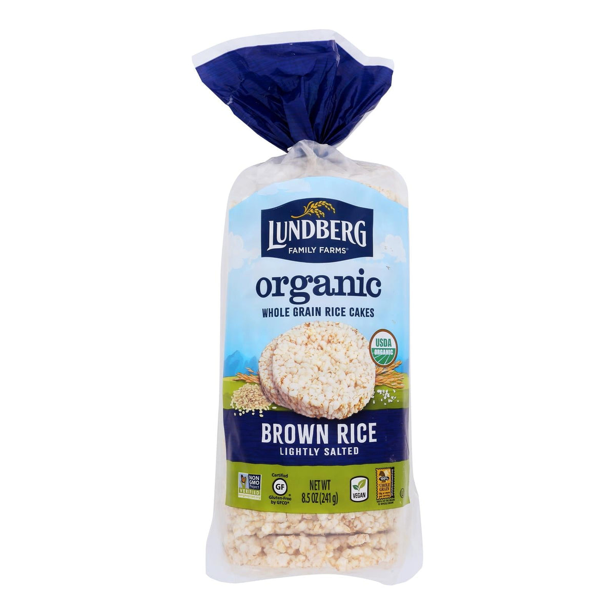 Lundberg Brown Rice Cakes, Salted, 6-Pack (8.5 oz each)