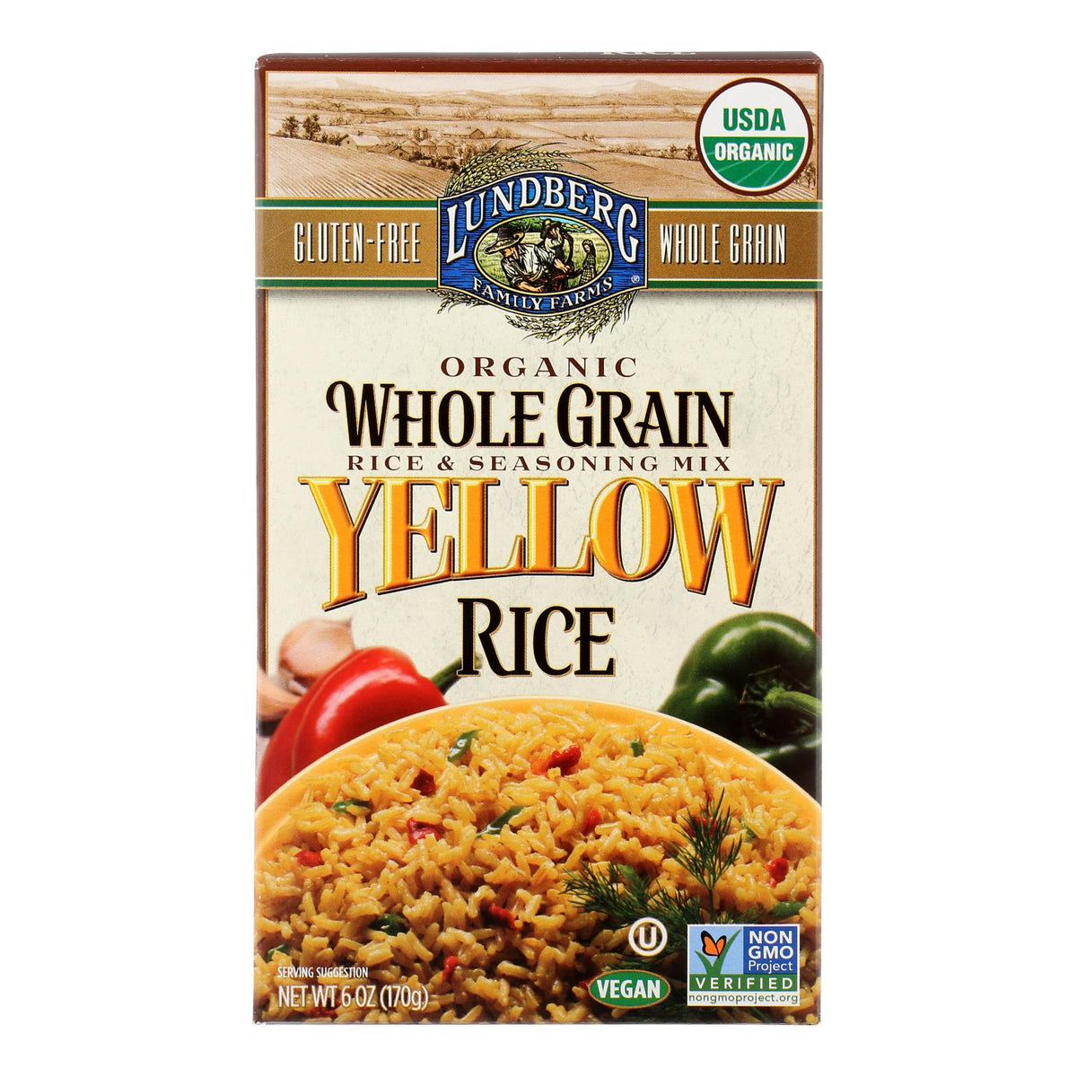 Lundberg Organic Yellow Rice, Whole Grain - 6 Pack, 6 Oz