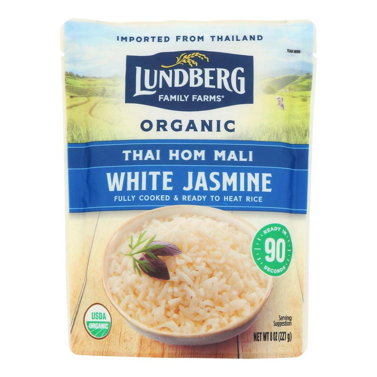 Lundberg Organic White Jasmine Rice, 6-Pack, 8 Oz Each