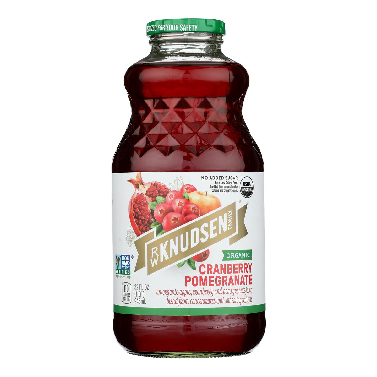 R.W. Knudsen Organic Cran-Pom Juice, 32 fl oz, Pack of 6