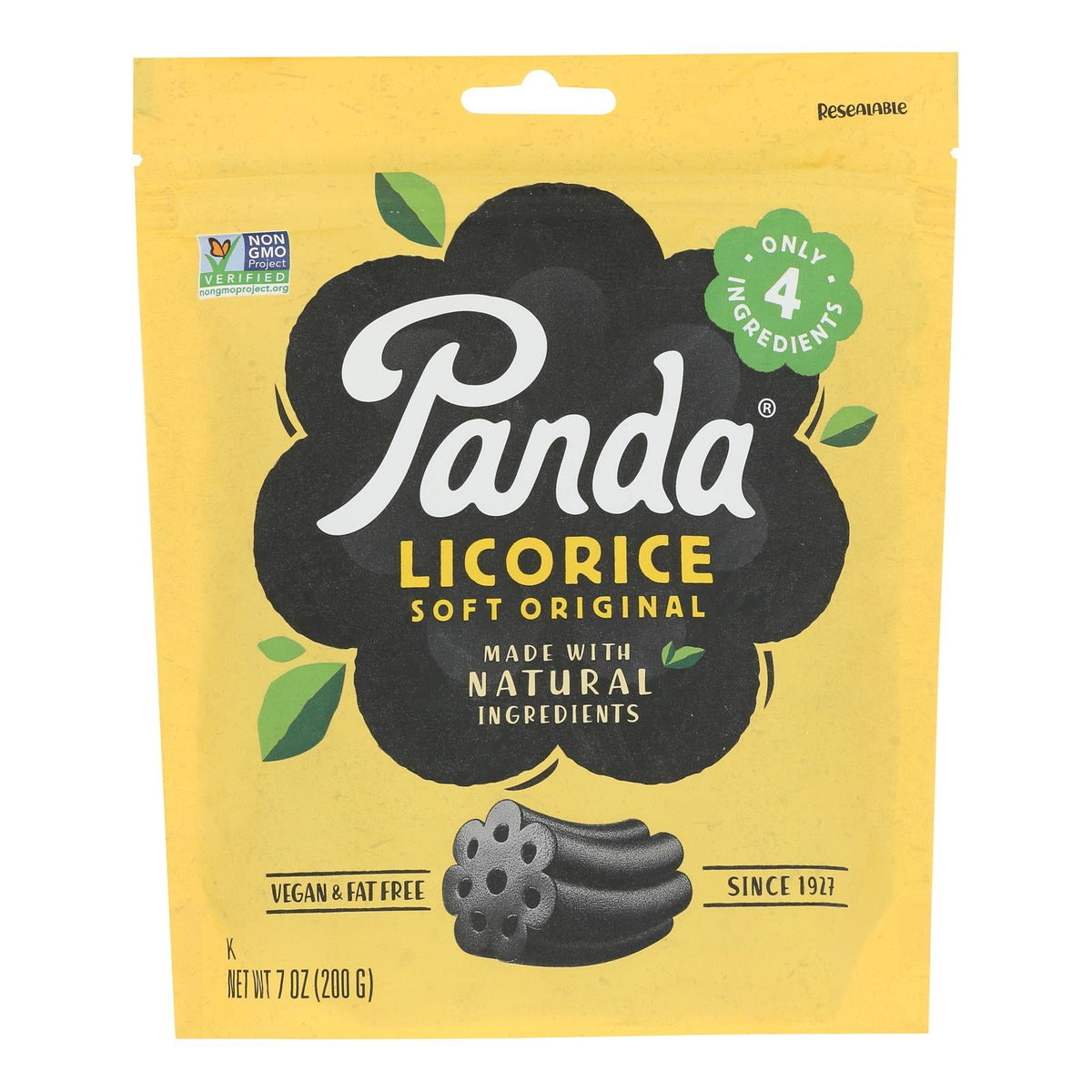 Panda Licorice - Licorice Chew Natural Bag - Case of 8-7 OZ