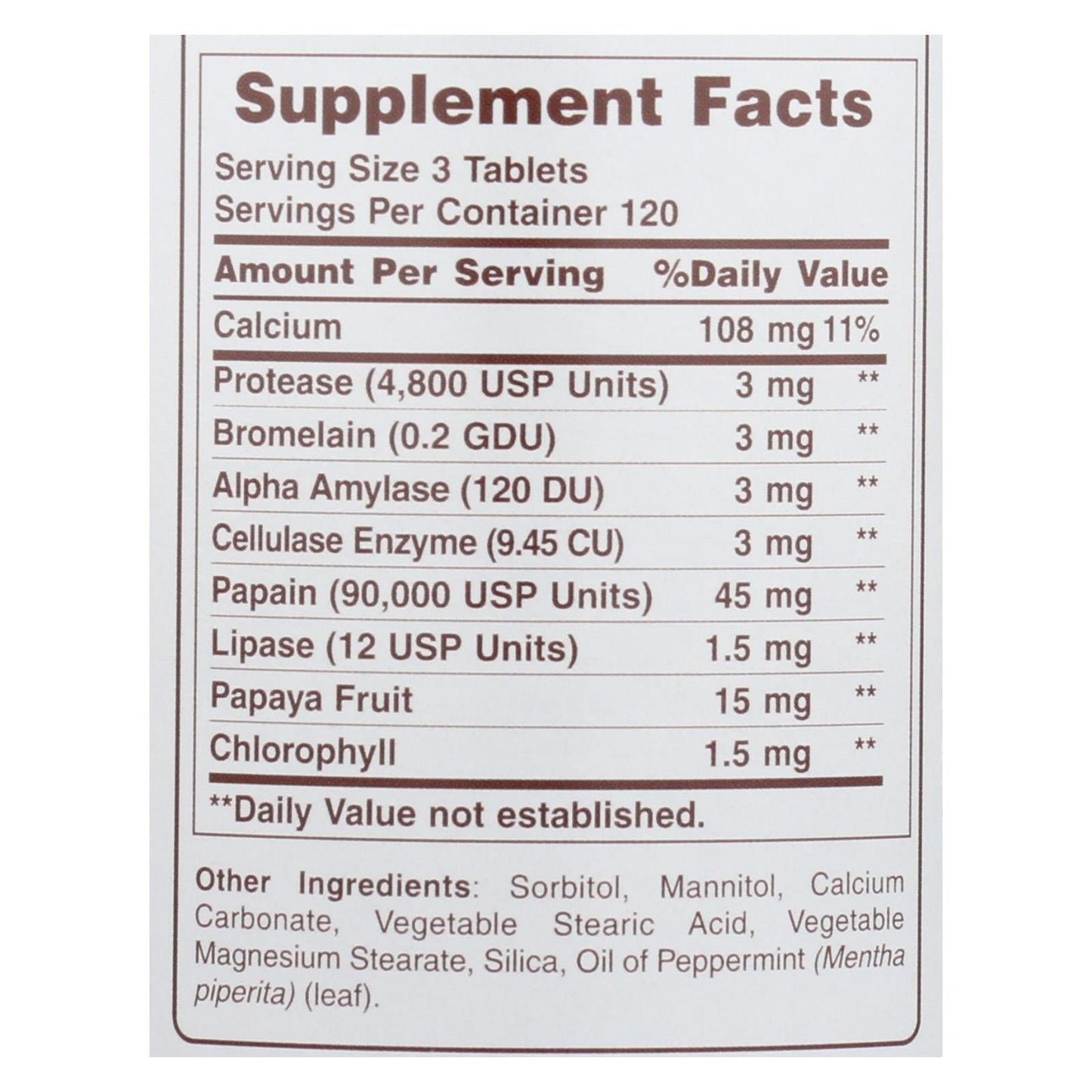 Super Papaya Enzyme Plus Chewables - 360 Tablets