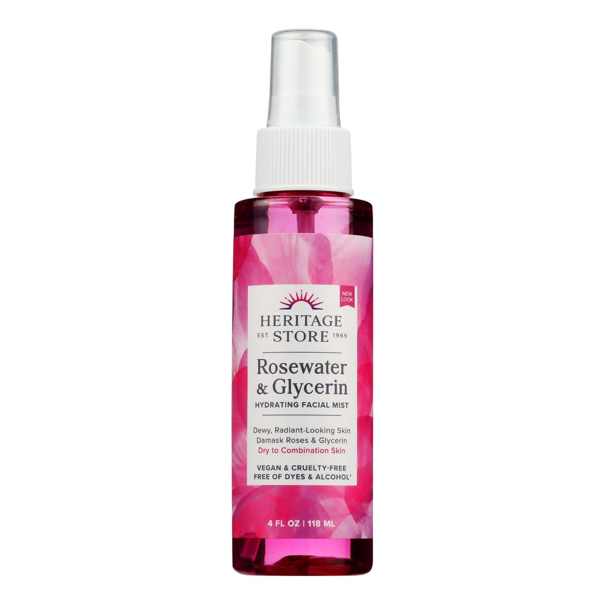 Heritage Products Rosewater and Glycerin Spray - 4 fl oz