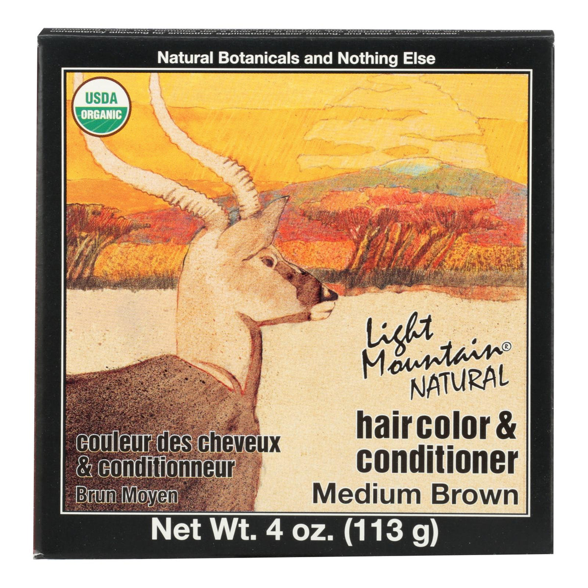 Organic Medium Brown Hair Color & Conditioner, 4 Oz