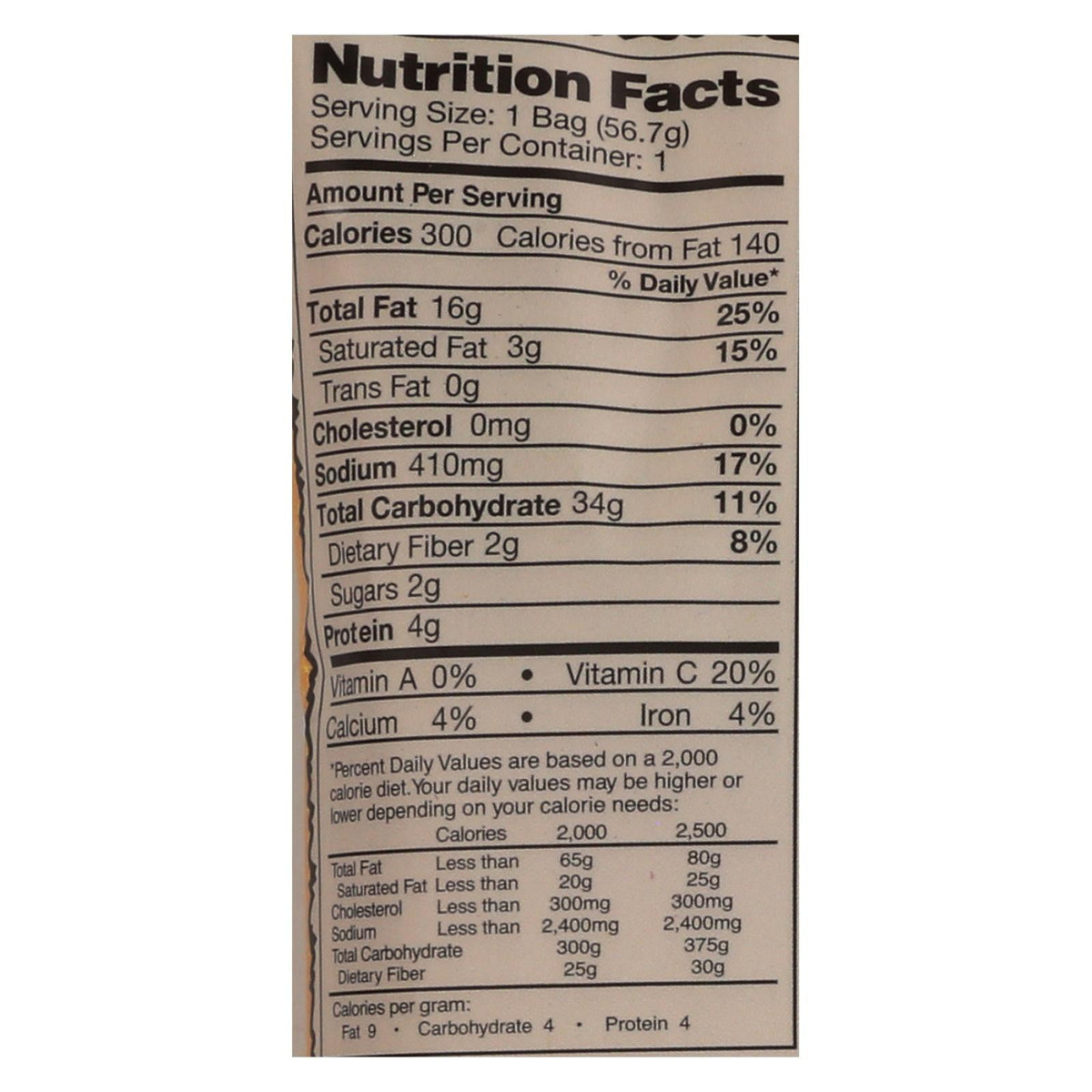 Dirty Sour Cream & Onion Chips, Case of 25 - 2 Oz Each
