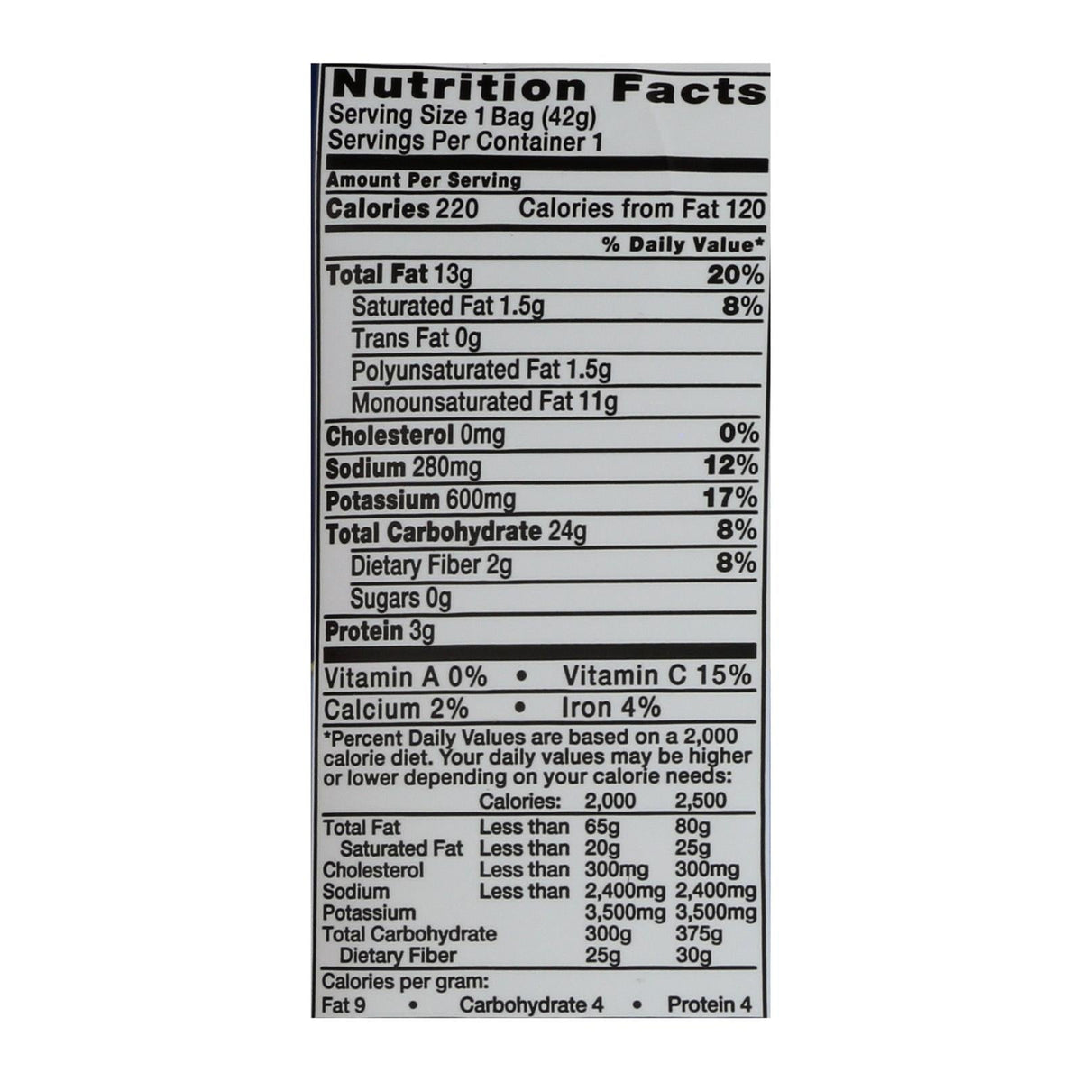 Kettle Sea Salt & Vinegar Chips, 1.5 Oz, Case of 24