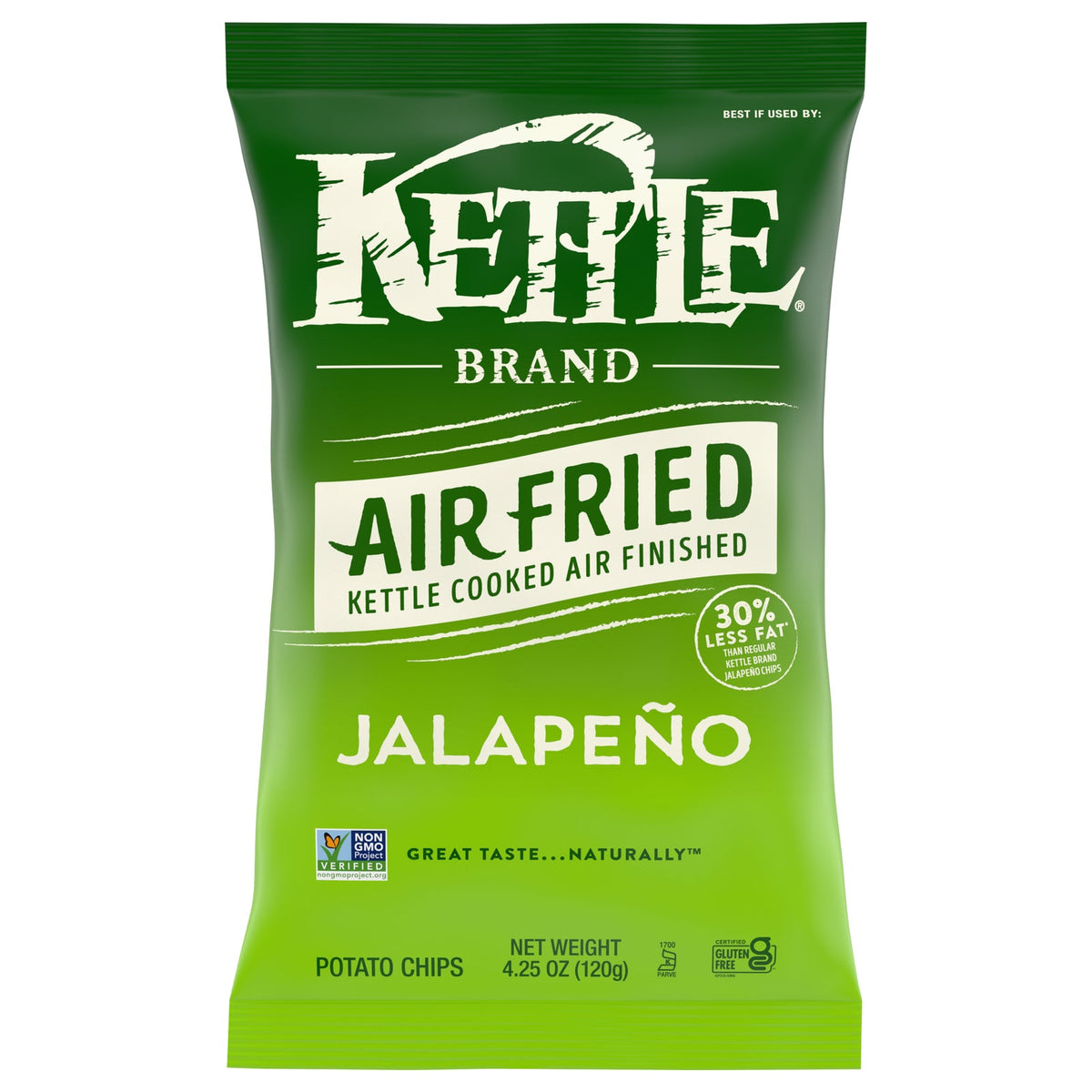 Kettle Brand - Pot Chp Air Fried Jalap - CS of 15-4.25 OZ