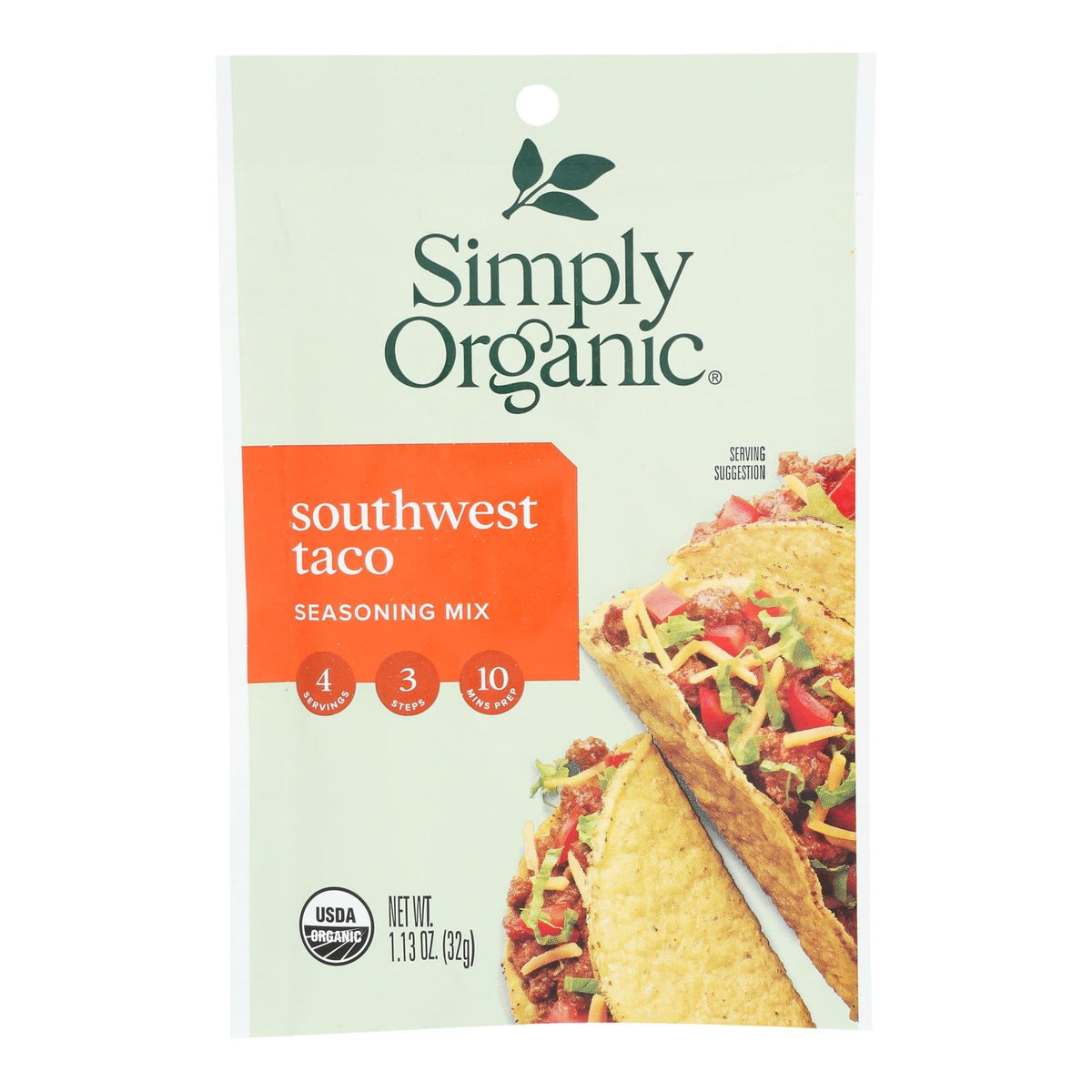 Simply Organic Mild Taco Seasoning Mix, 12-Pack, 1.13 Oz