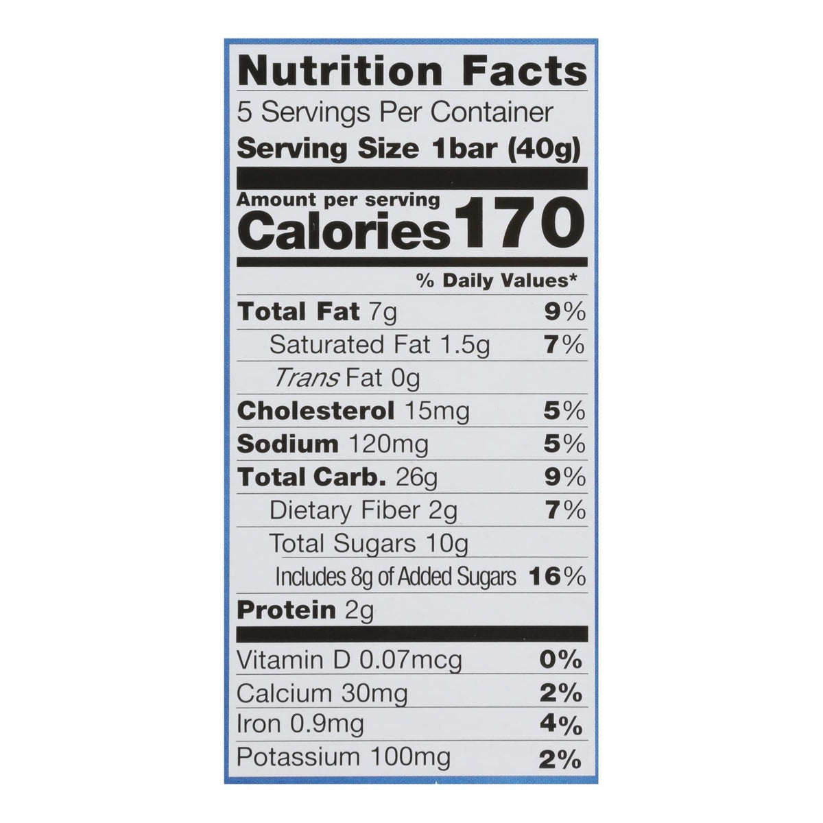 Pamela's Blueberry Lemon Oat Bars, 6-Pack, 1.41 Oz Each