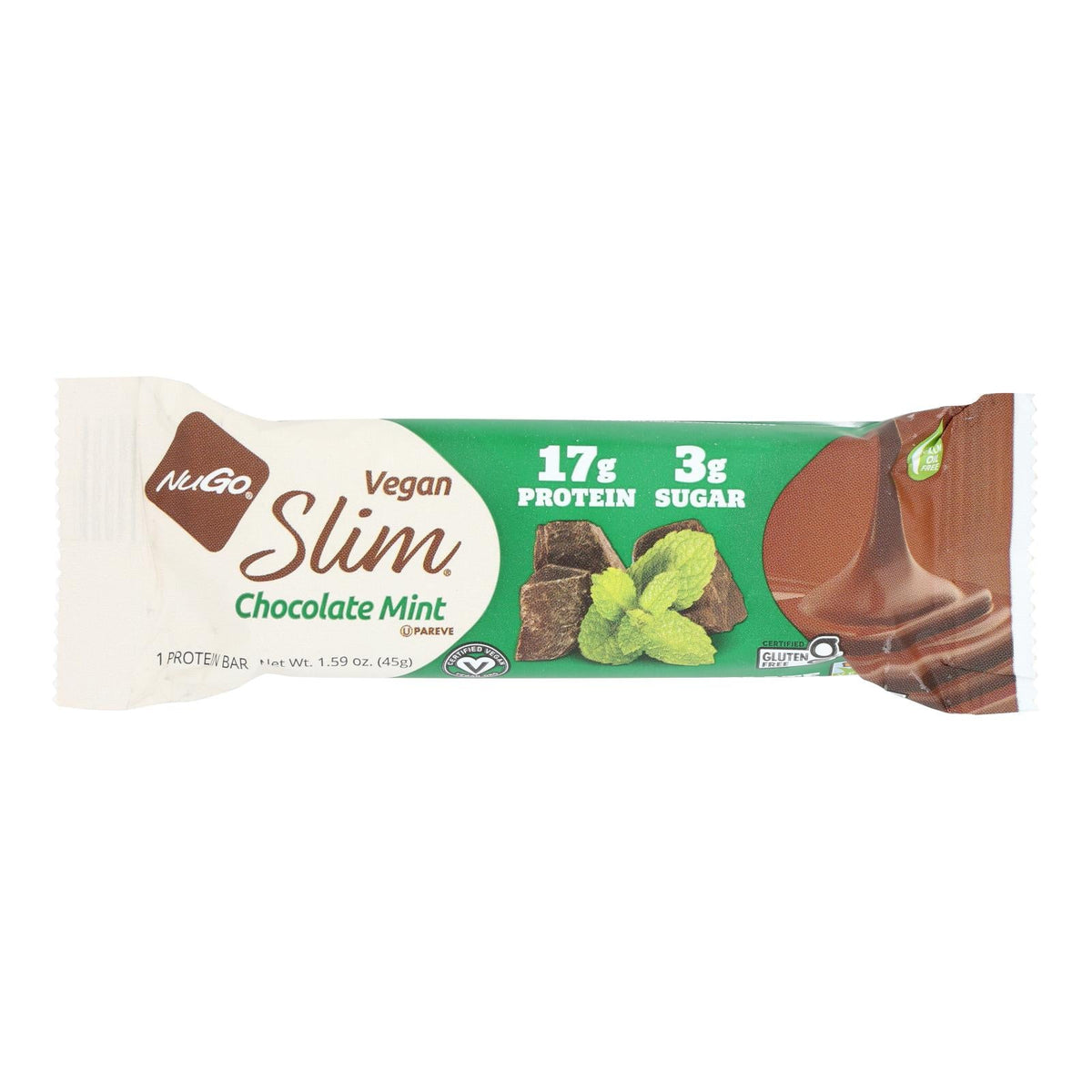 Nugo Slim Chocolate Mint Bars - 12 Pack, 1.59 oz Each