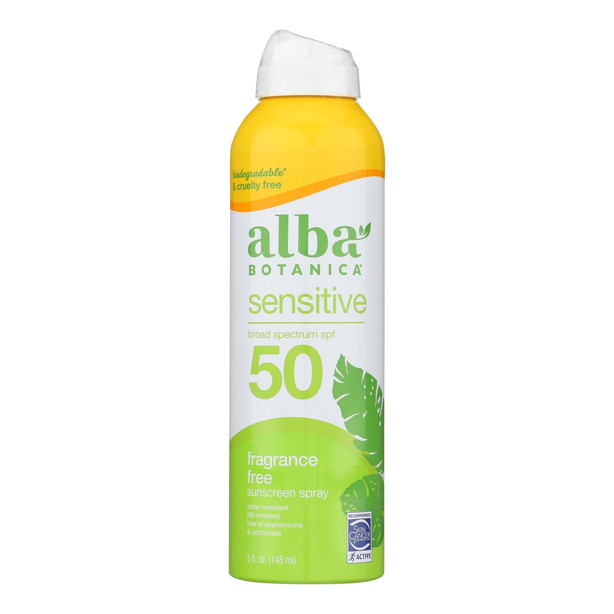 Alba Botanica SPF 50 Sensitive Sunscreen Spray, 5 fl oz