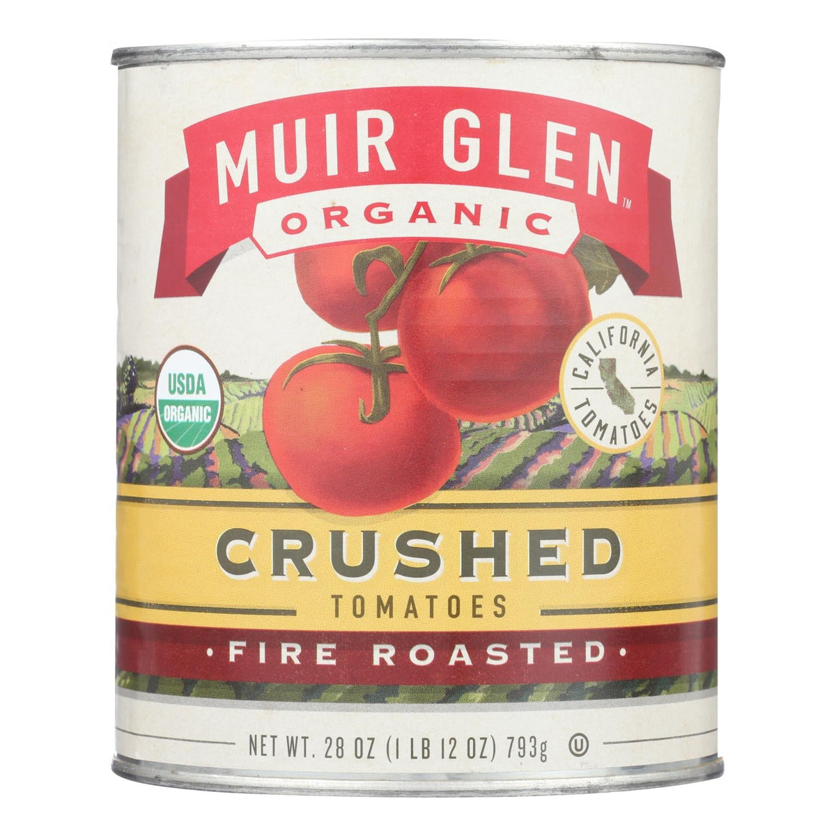 Muir Glen Fire Roasted Crushed Tomato, 12 Pack, 28 Oz Each