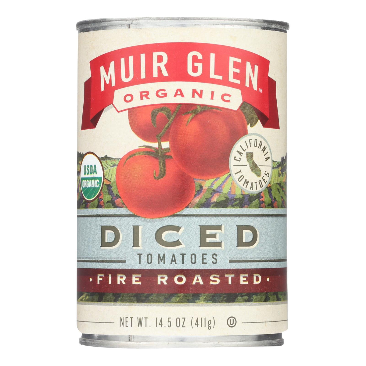 Muir Glen Fire Roasted Diced Tomatoes, 12 Pack - 14.5 Oz