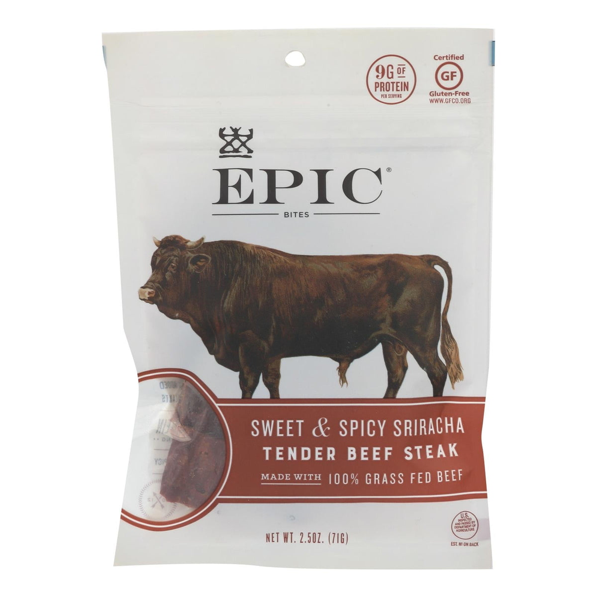 Epic Sweet & Spicy Sriracha Beef Jerky Bites, 8-Pack