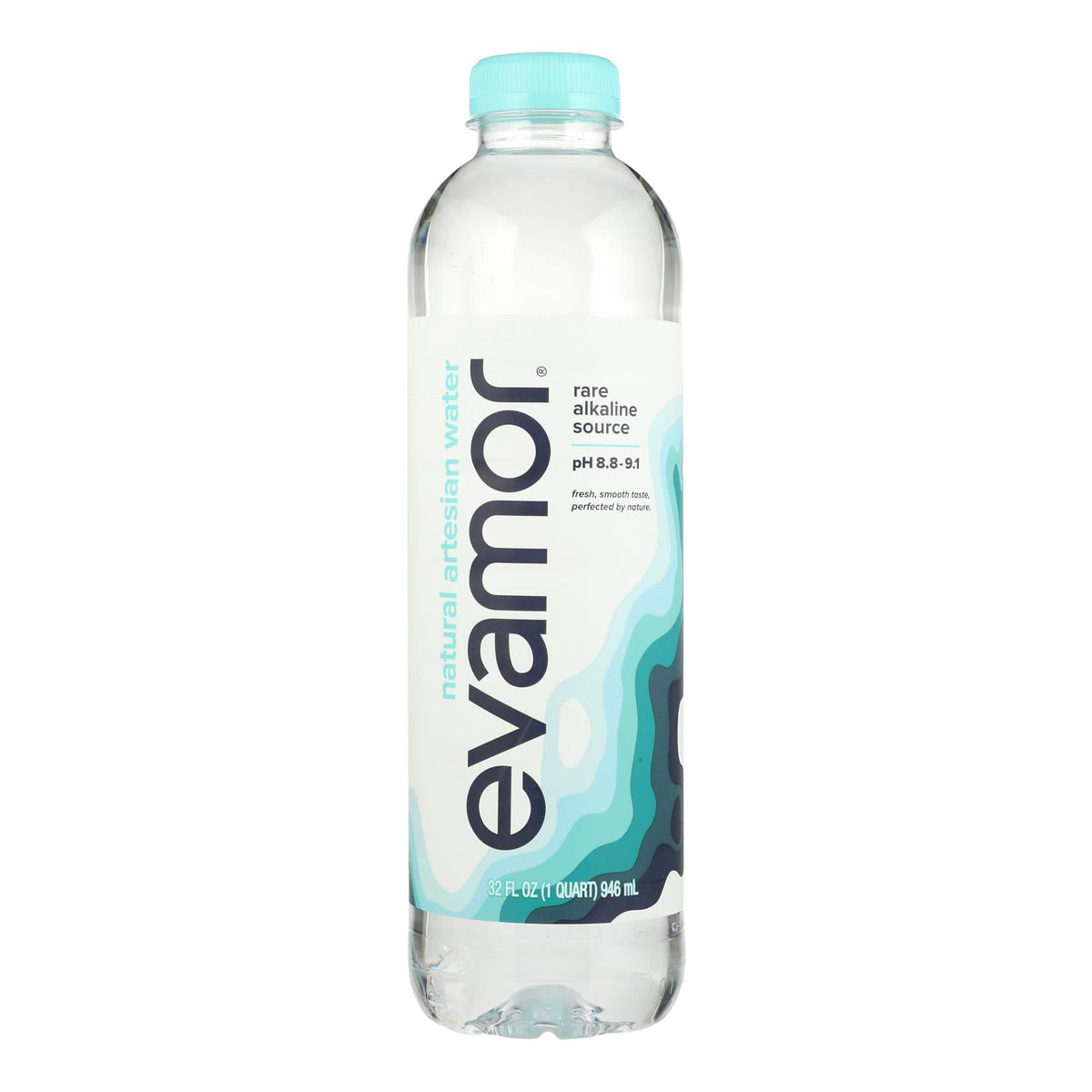 Evamor Natural Alkaline Artesian Water, 12-Pack, 32 Fl Oz