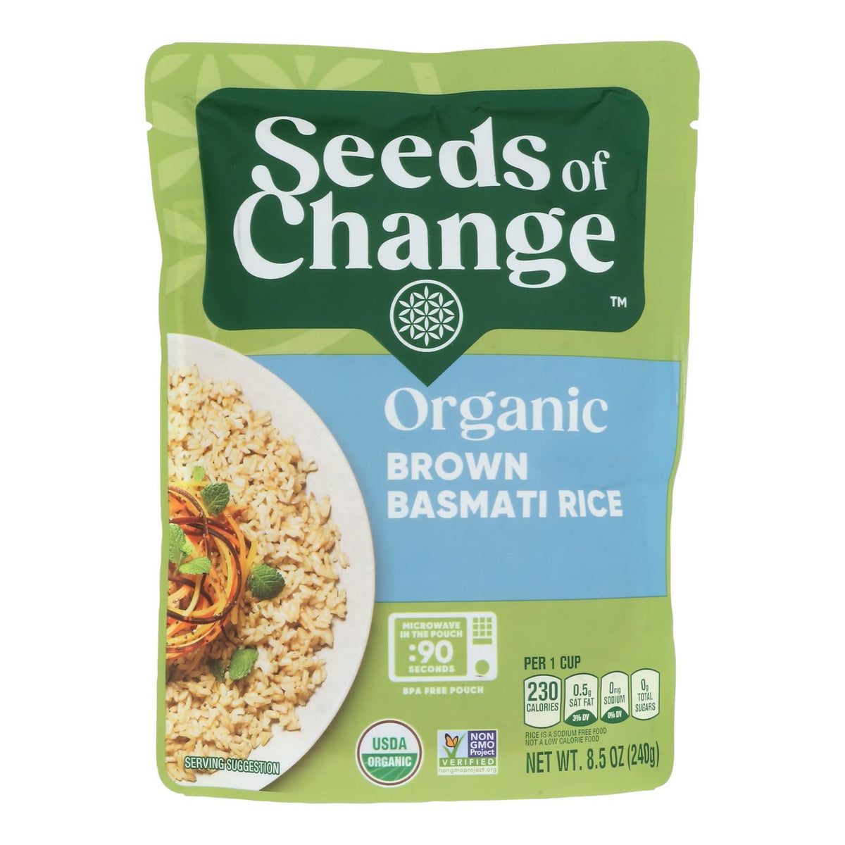 Organic Rishikesh Brown Basmati Rice, 12 Pack (8.5 Oz Each)