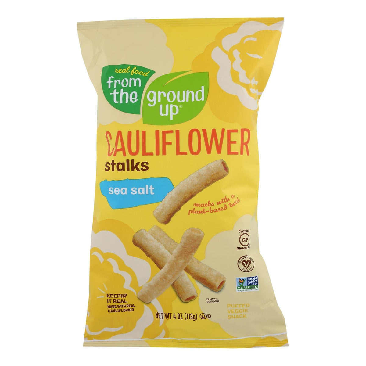 Cauliflower Stalks Sea Salt, 4 oz, Case of 12