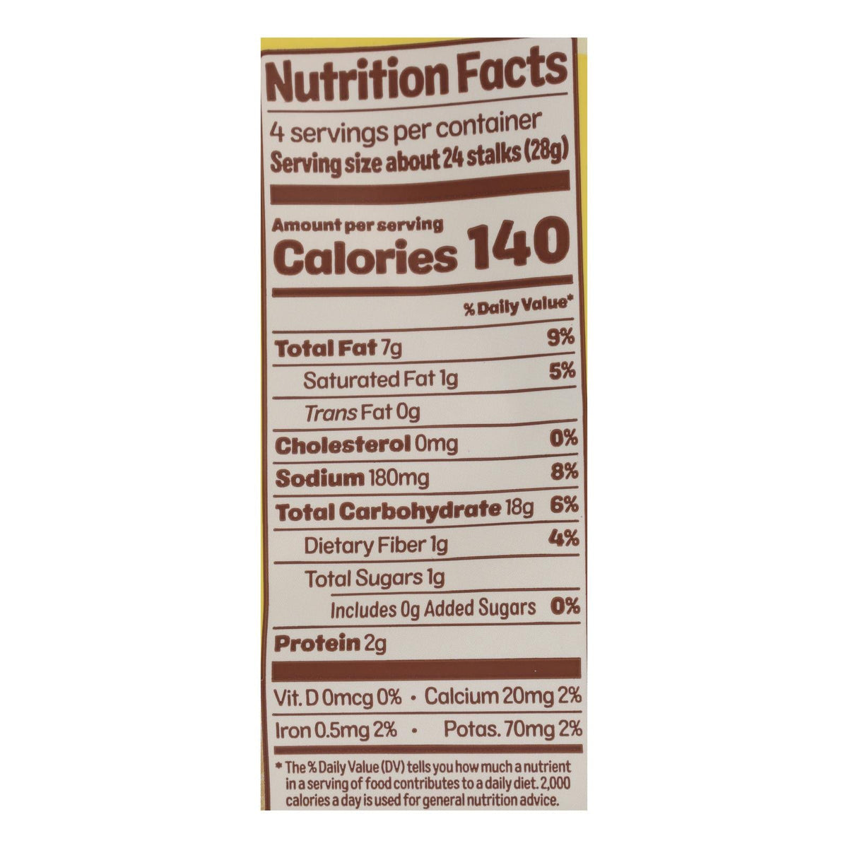 Cauliflower Stalks Sea Salt, 4 oz, Case of 12