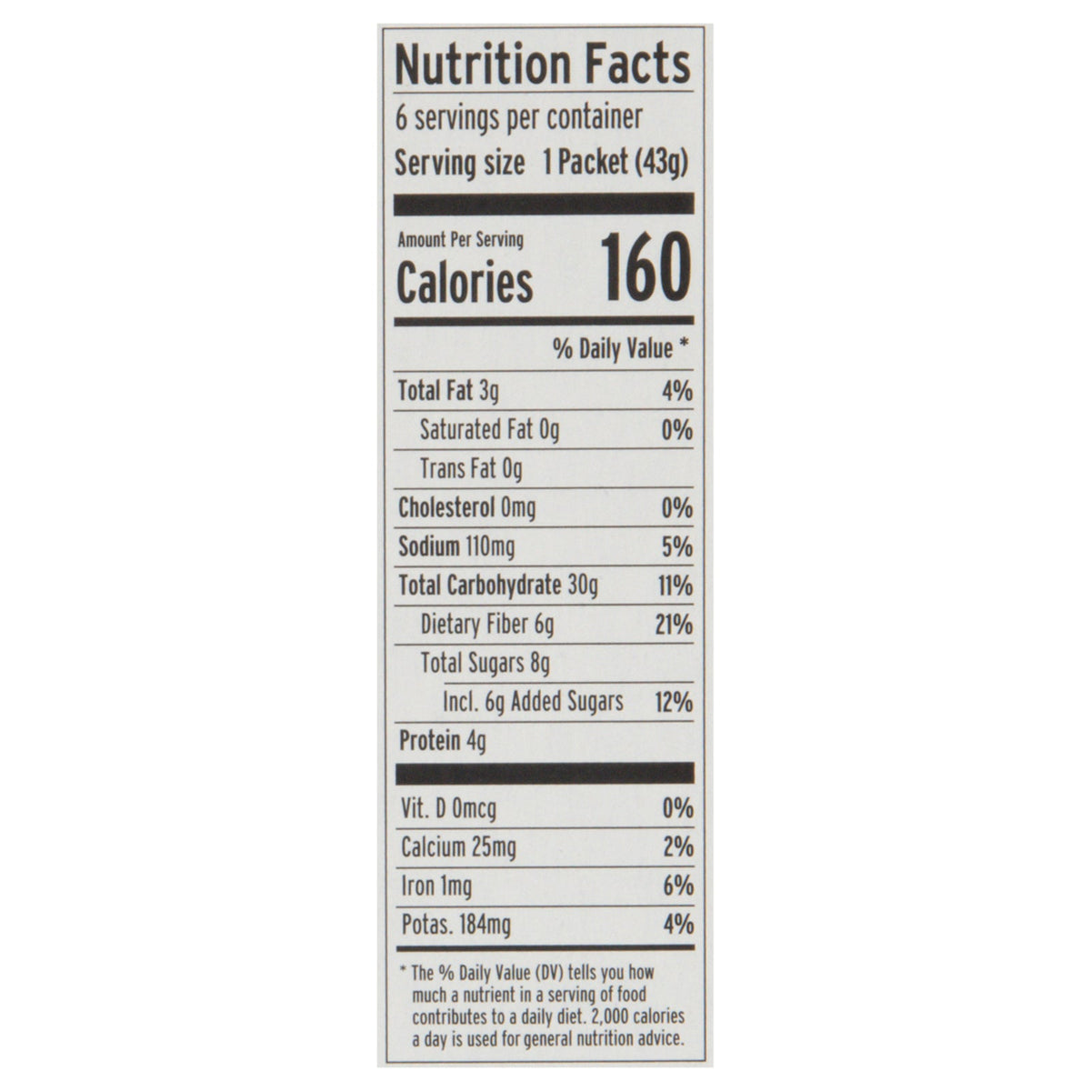 Purely Elizabeth Blueberry Oatmeal 6 Pack - 9.12 OZ Each