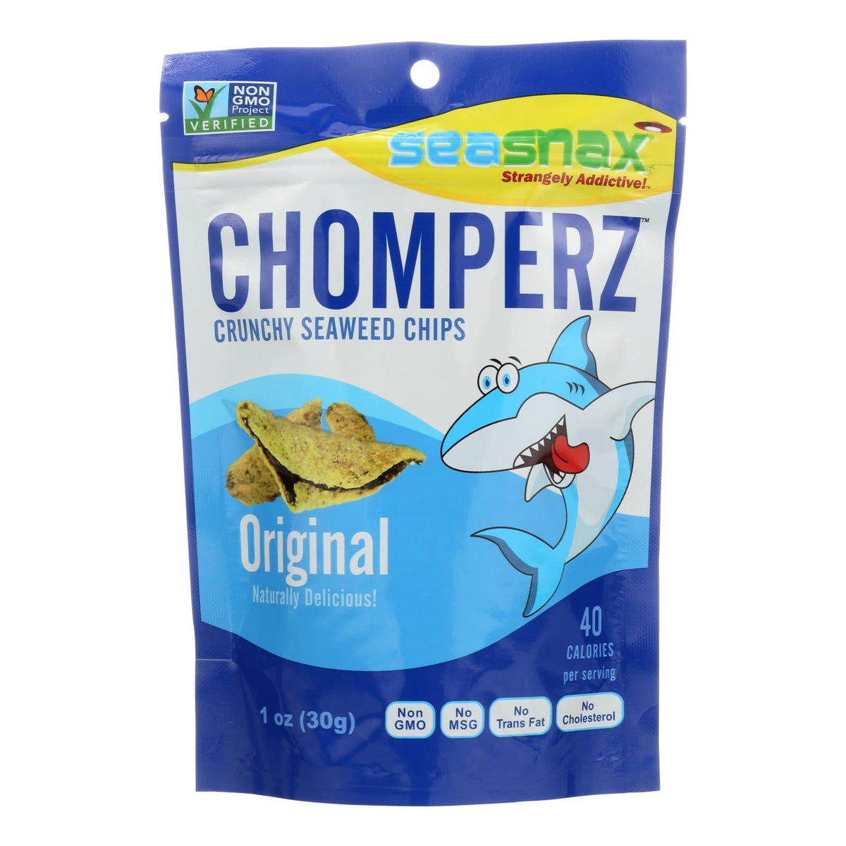 Seasnax Chomperz Original Seaweed Chips, 8-Pack, 1 Oz.