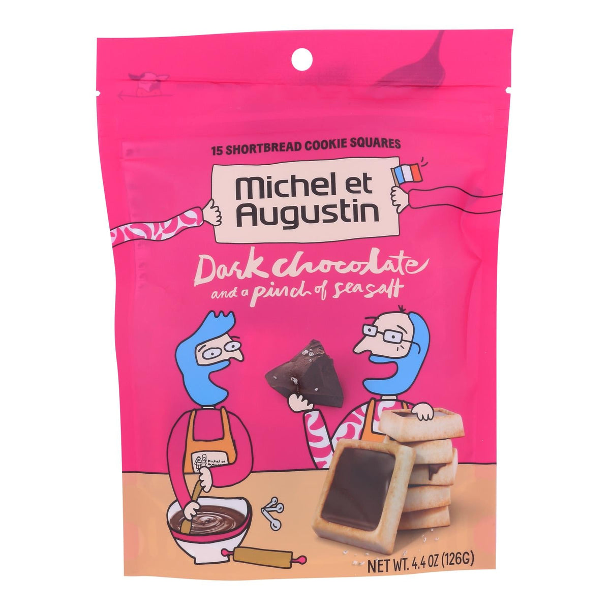 Michel Et Augustin Dark Chocolate Shortbread - 6 Pack
