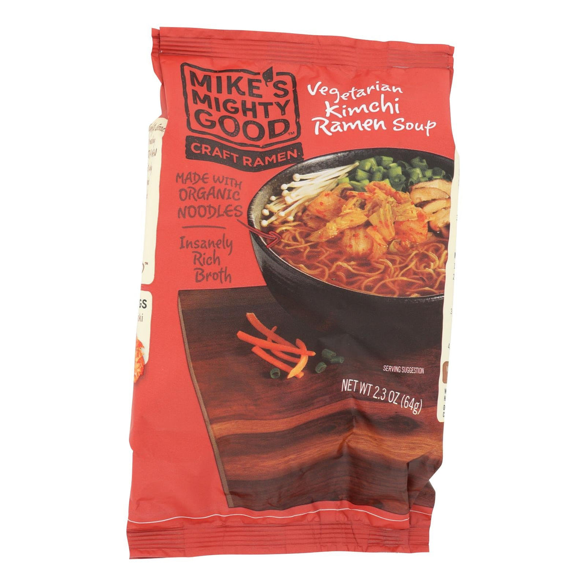 Mike's Vegetarian Kimchi Ramen Soup, 7-Pack, 2.3 Oz