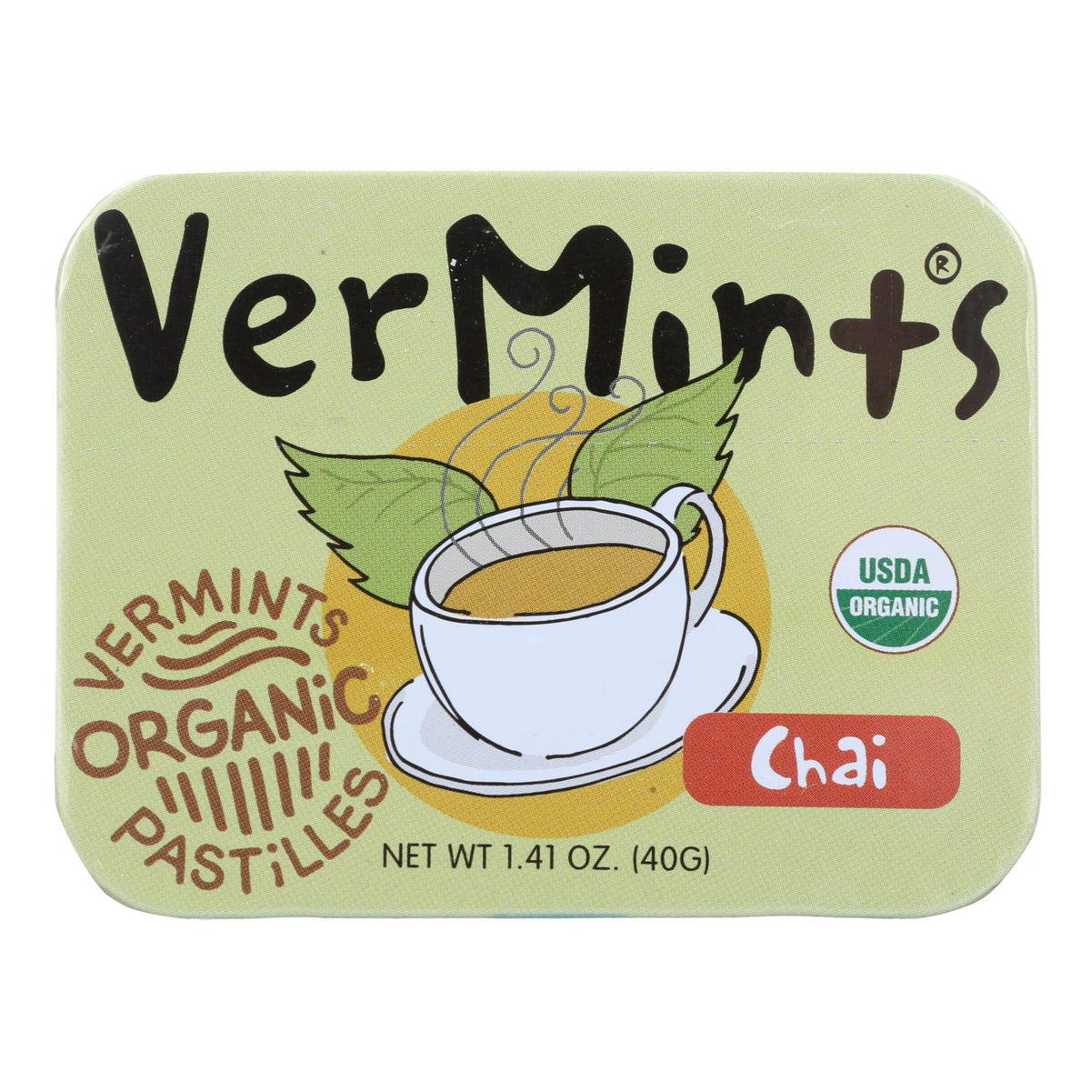 Vermints Chai Pastilles - Natural 1.41 Oz, Pack of 6