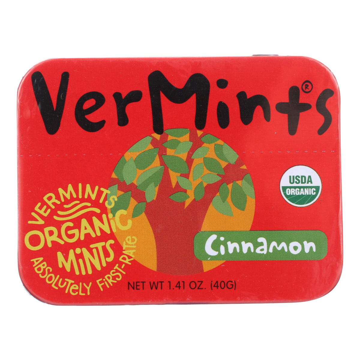 Vermints Cinnamint Natural Breath Mints, 1.41 Oz, 6-Pack