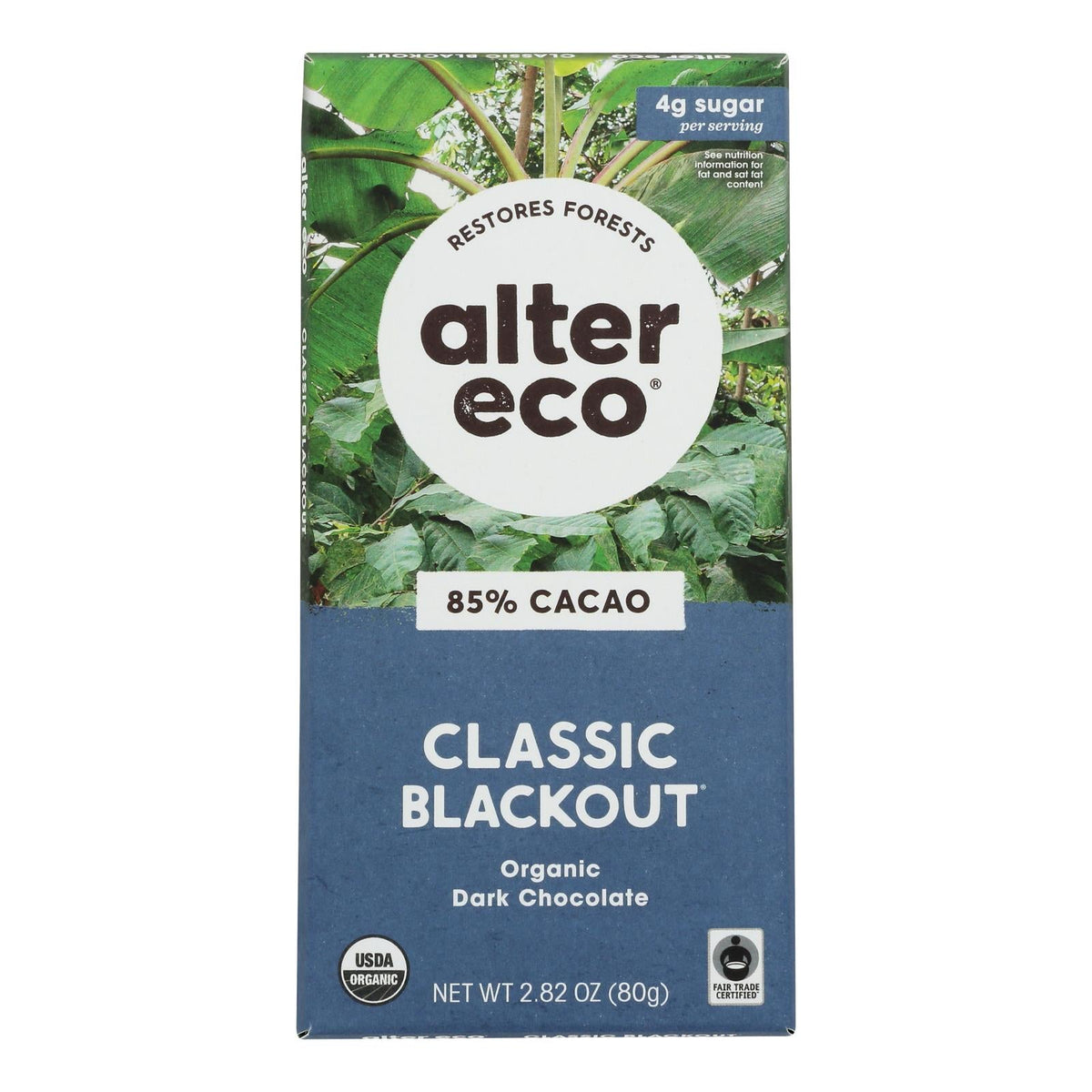 Alter Eco Organic Dark Blackout Chocolate Bars, 12 Pack