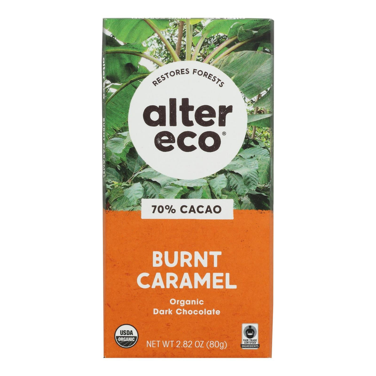 Alter Eco Organic Dark Salted Caramel Chocolate, 12 Pack