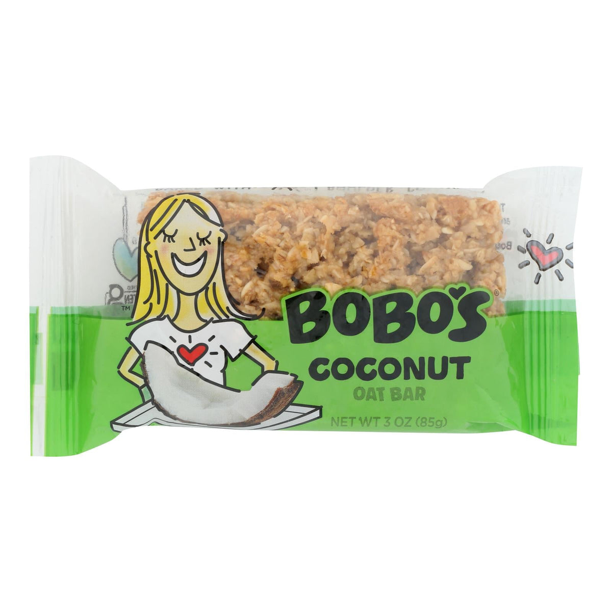 Bobo's Coconut Oat Bars, All Natural, 3 Oz, Case of 12