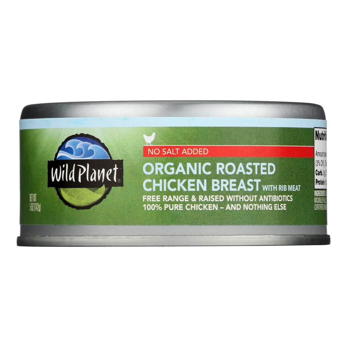 Wild Planet Organic No Salt Chicken Breast, 12-Pack, 5 Oz