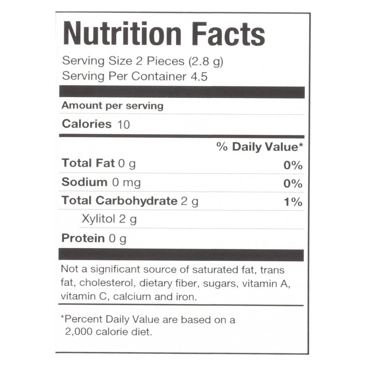 Pur Gum Peppermint - Aspartame Free, 9pcs, Case of 12