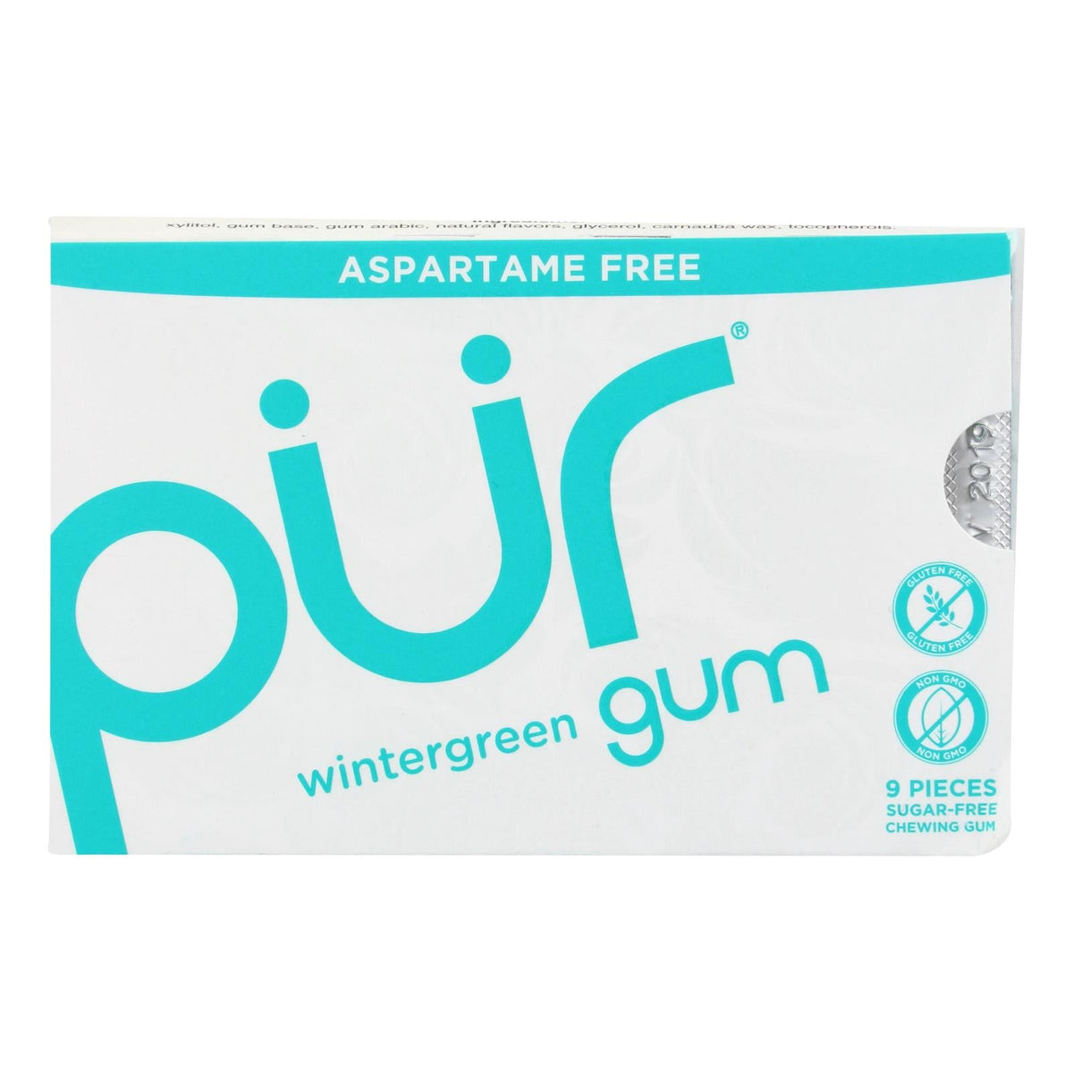 Pur Gum Wintergreen - Aspartame Free - 12 Pack