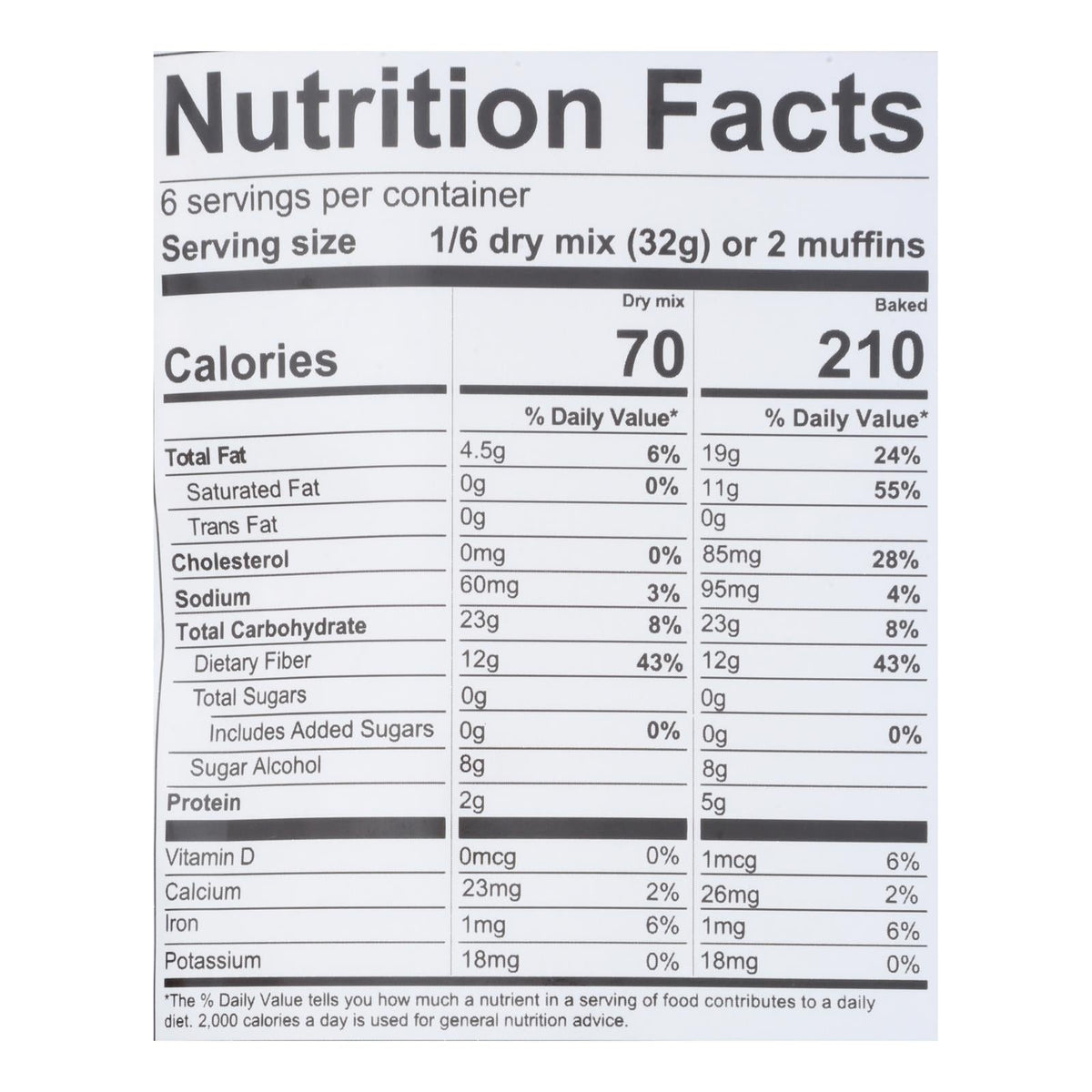 Lakanto - Muffin Mix Blueberry - Case Of 8-6.77 Oz